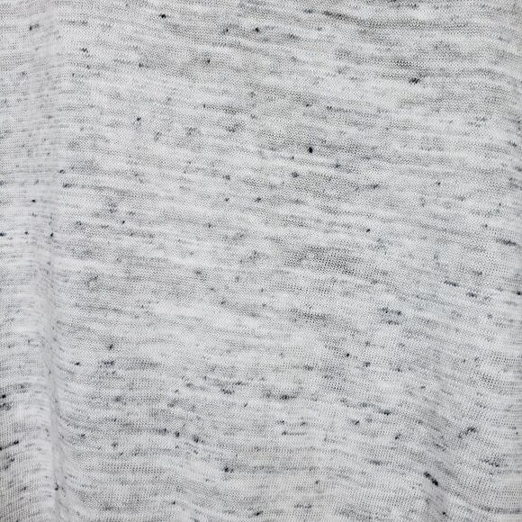 Three Dots Nepps Criss Cross Tie Front Gray Marled Tee XL - Picture 4 of 8